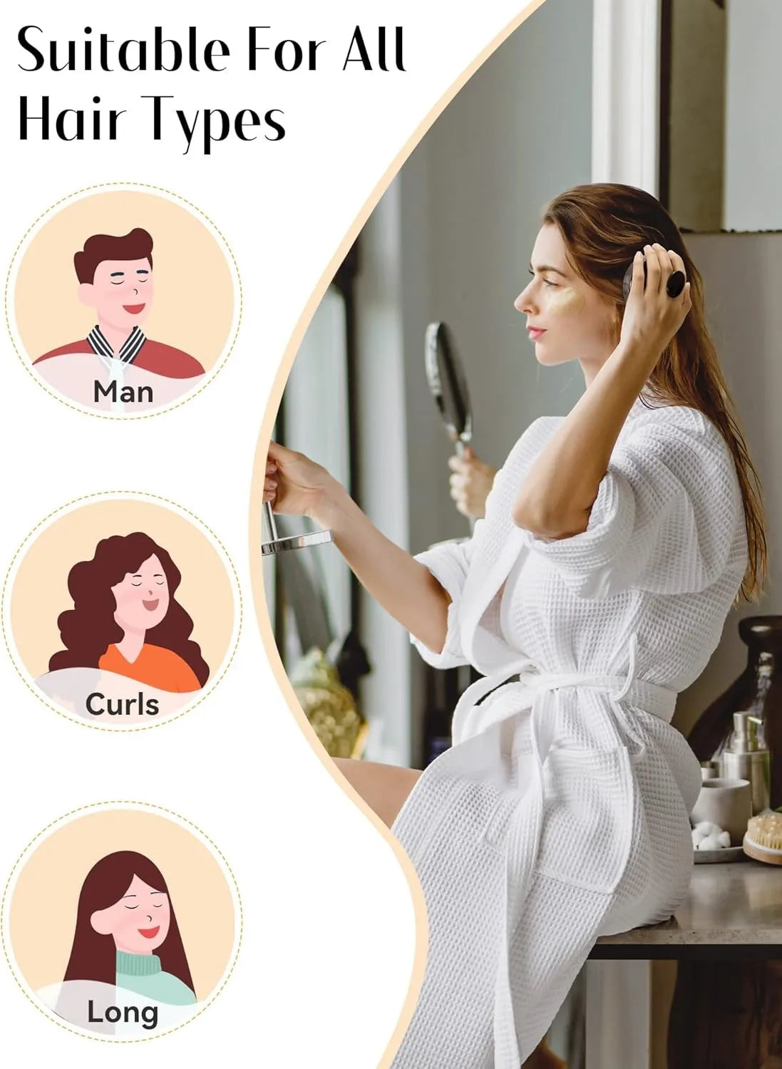 Soft Silicone Shampoo Brush Hair