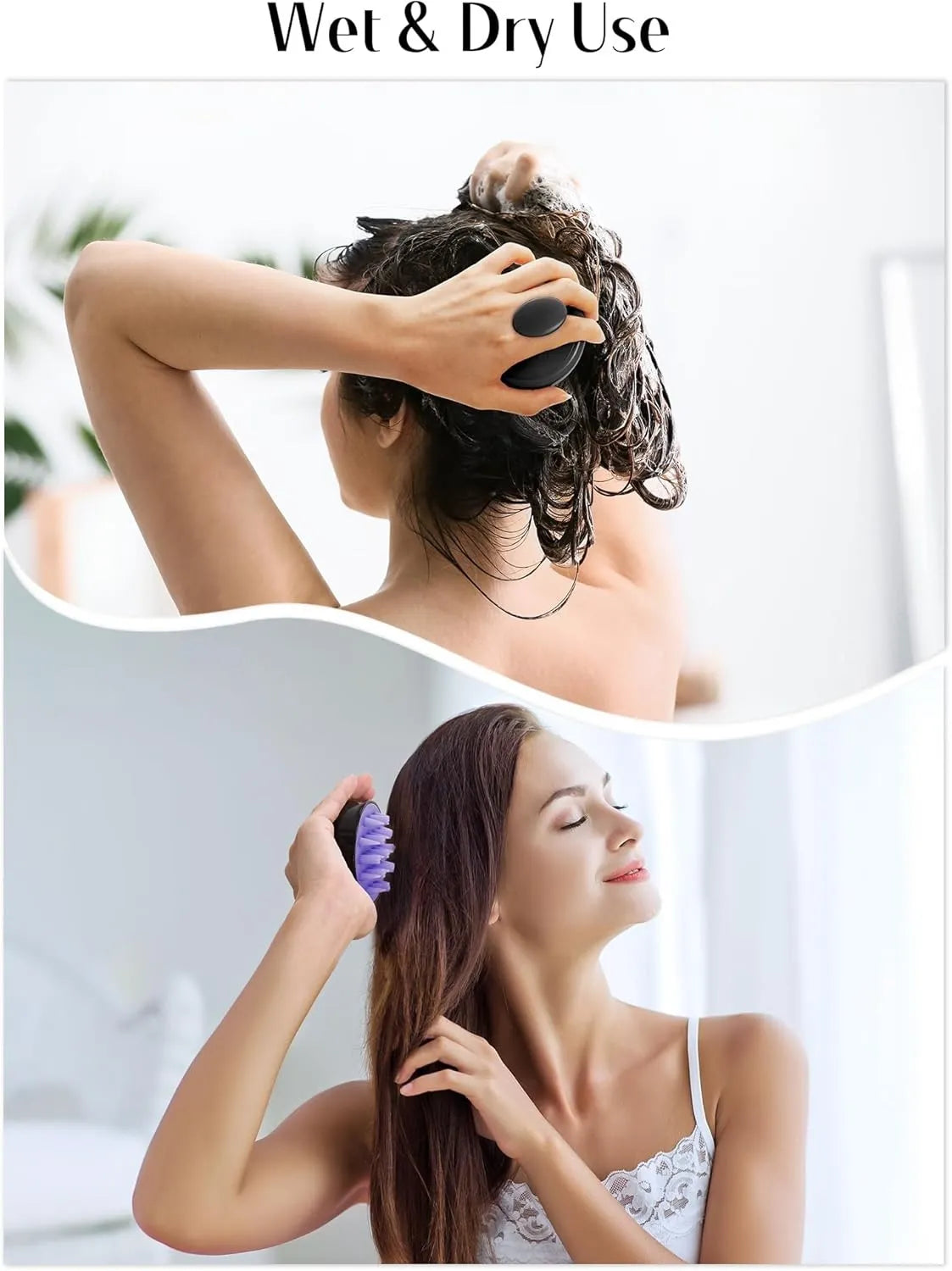 Soft Silicone Shampoo Brush Hair