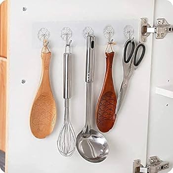 Self Adhesive Wall Hooks - 6 Hook Strip