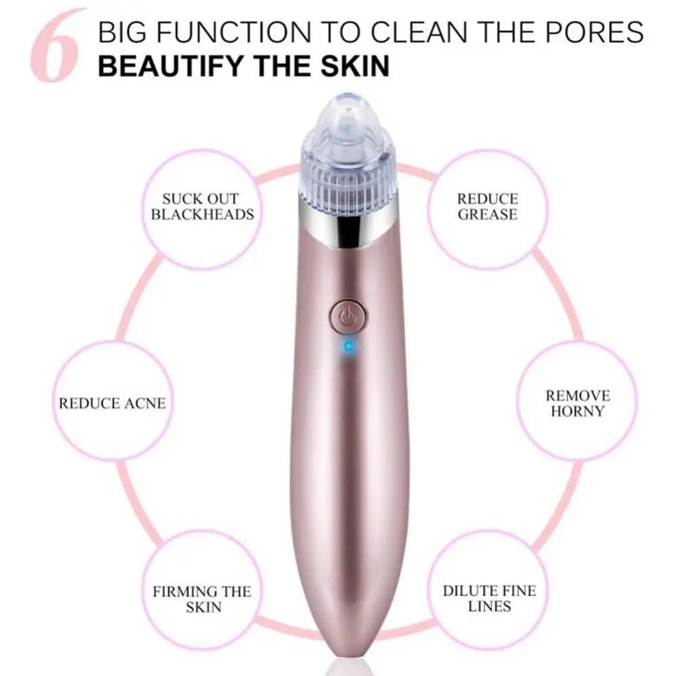 Blackhead remover and pore vacuum cleaner, multicolored BELIONERA® air suction machine with USB charging and electric pimple extractor for skin care and pore minimization on the face, nose, and hands (multicolor).