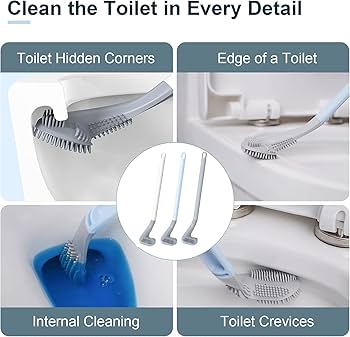 Long Handled Silicone Toilet Brush