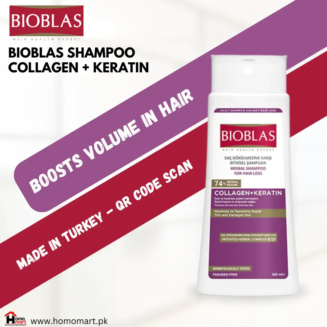 BIOBLAS Anti Hair Loss Volume Shampoo Collagen+Keratin 360ML