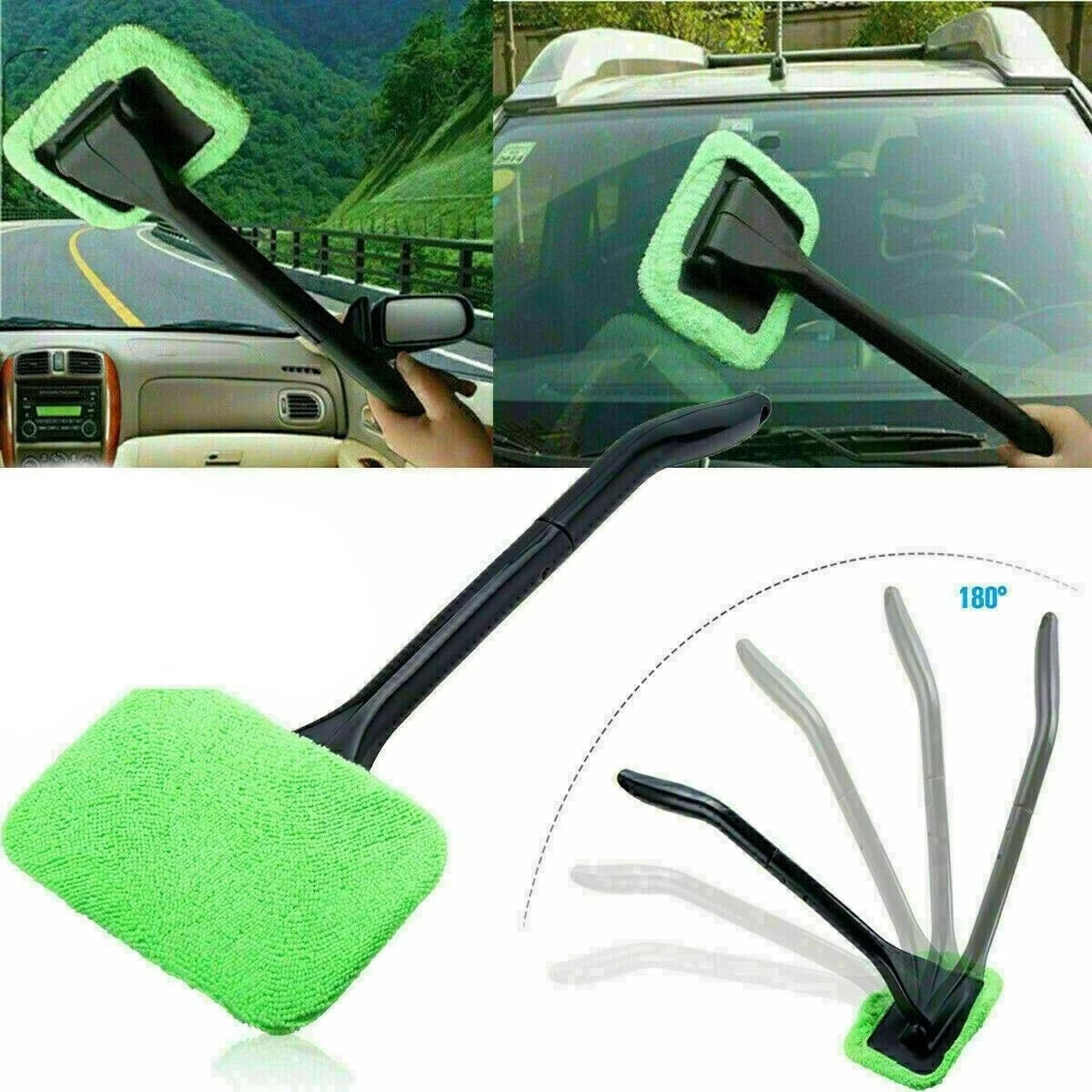 Microfiber Cloth Handle Washer and Windshield Wonder Cleaner for Cars