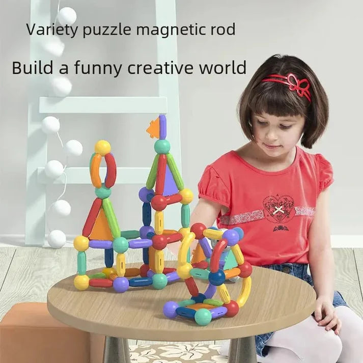 25Pcs Colorful Magnetic Puzzle Toy Game