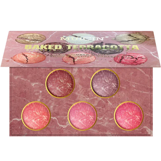 BAKED TERRACOTTA HIGHLIGHT BLUSH & EYESHADOW PALETTE - WARM RADIANCE