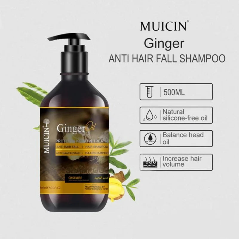 GINGER OIL ANTI-HAIR FALL SHAMPOO - STRENGTHEN & REVITALIZE WITH GINGER ESSENCE