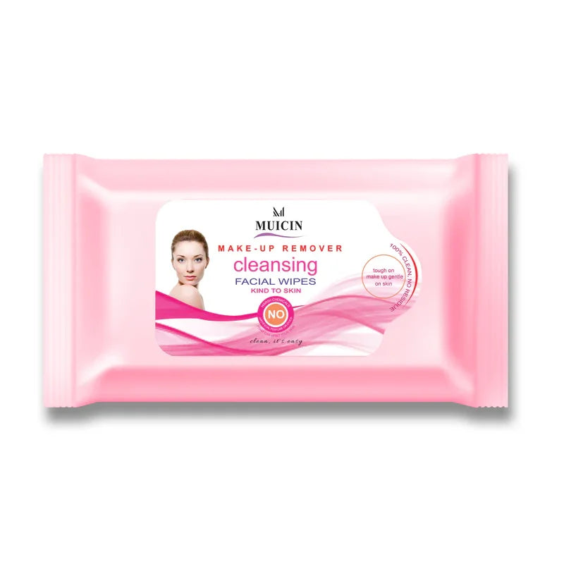 PINK CLEANSING FACIAL WIPES - GENTLE, EFFECTIVE MAKEUP REMOVAL