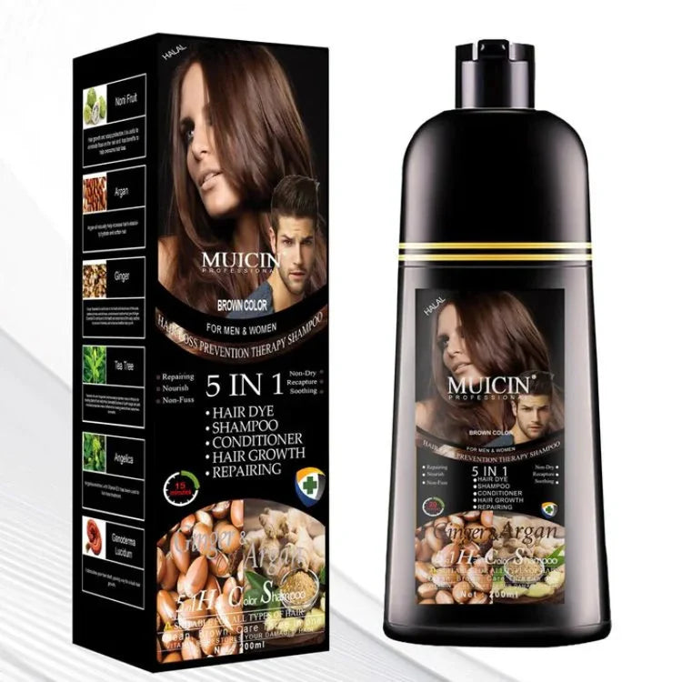 5 IN 1 HAIR COLOR SHAMPOO WITH GINGER & ARGAN OIL - COLOR REFRESH & REPAIR