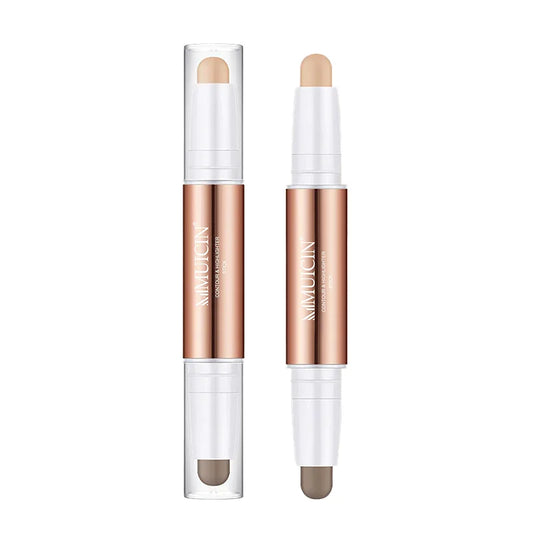 2 IN 1 3D Contour & Highlighter Stick - Dual Glow for Natural Radiance