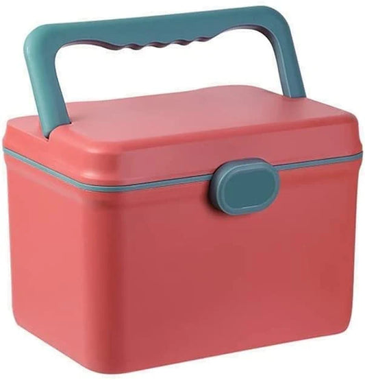 Double-layered portable handle medicine storage box