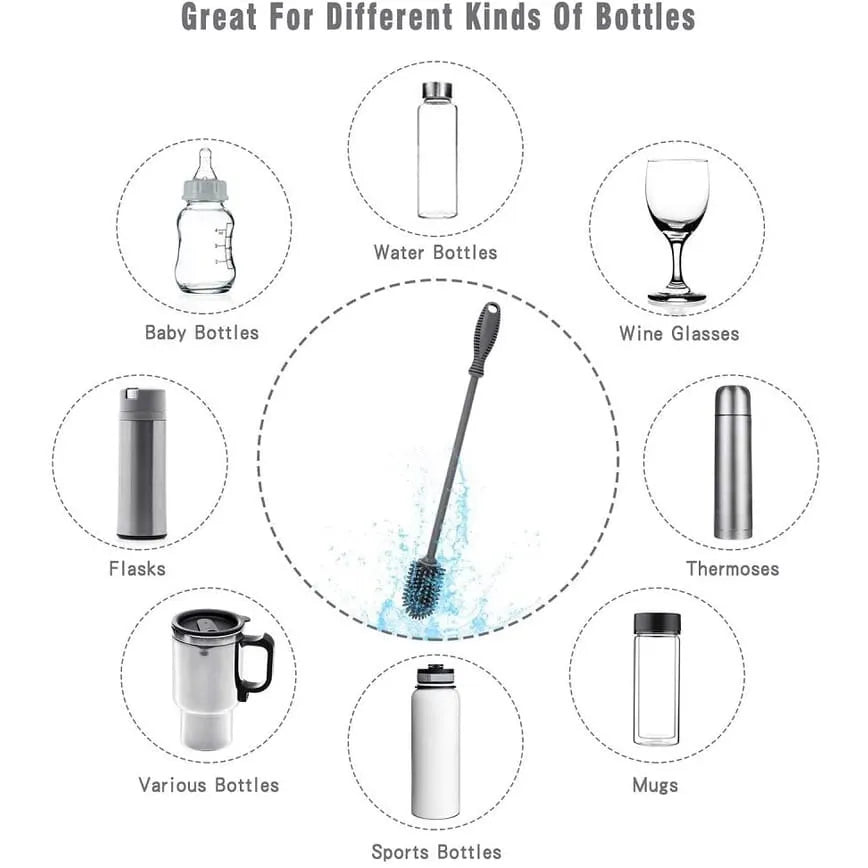 Silicone Long Handle Bottle Cleaning Brush