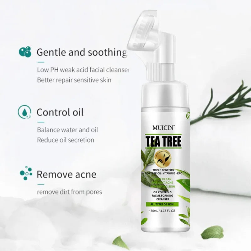 TEA TREE BUBBLE FOAMING FACIAL CLEANSER - PURIFYING FOAM MAGIC