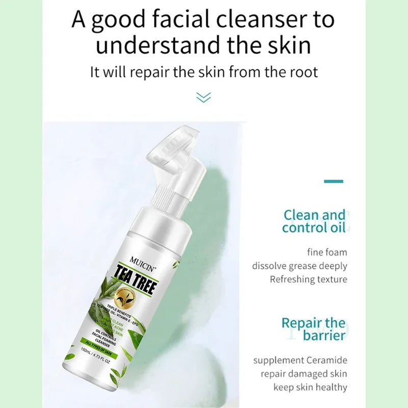 TEA TREE BUBBLE FOAMING FACIAL CLEANSER - PURIFYING FOAM MAGIC