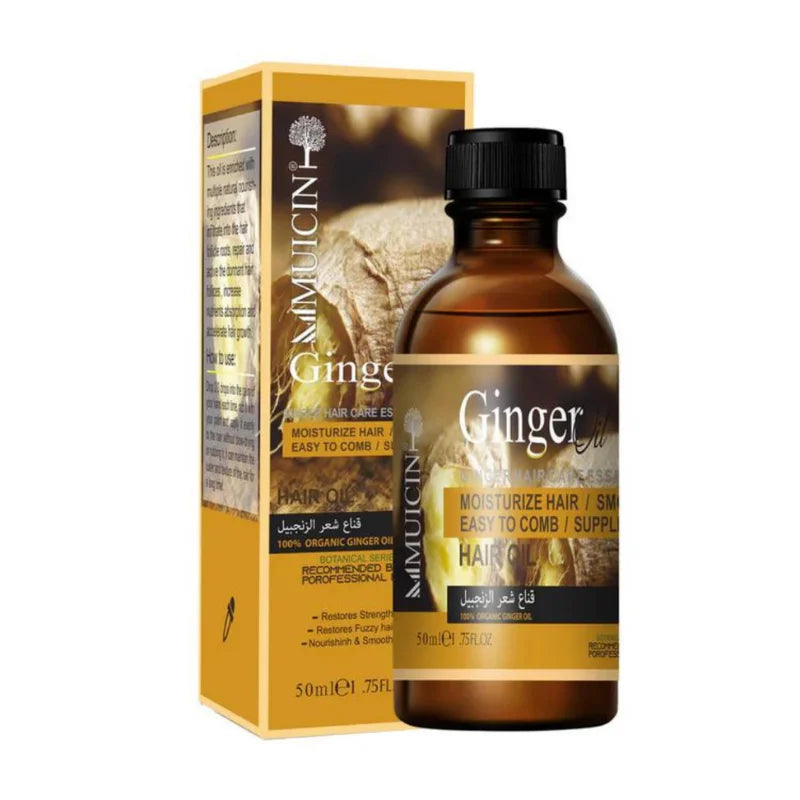 ORGANIC GINGER ROOT HAIR GROWTH OIL - STIMULATE & NOURISH SCALP NATURALLY