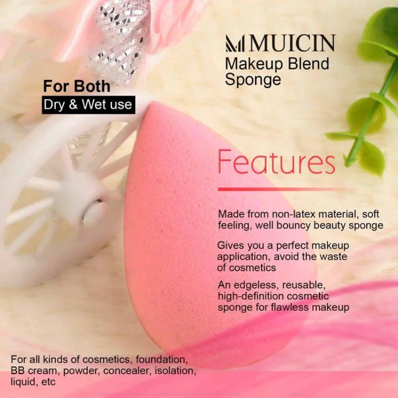 PINK SPONGE MAKEUP BLENDER - SMOOTH, SEAMLESS COVERAGE