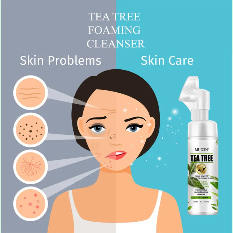 TEA TREE BUBBLE FOAMING FACIAL CLEANSER - PURIFYING FOAM MAGIC