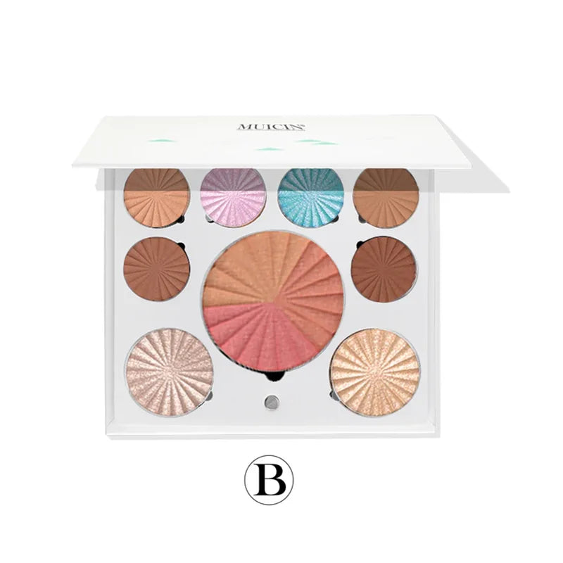 WHITE BLUSHER & EYESHADOW PALETTE - NEUTRAL ELEGANCE