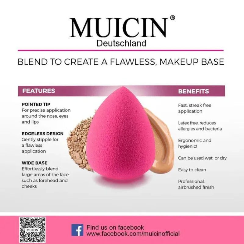 PINK SPONGE MAKEUP BLENDER - SMOOTH, SEAMLESS COVERAGE