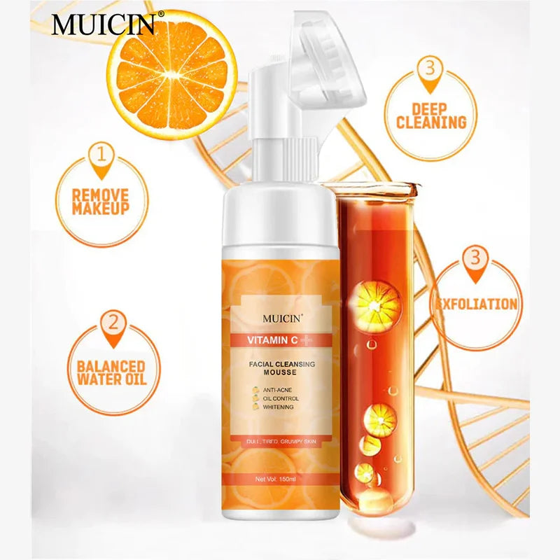 VITAMIN C BUBBLE FOAMING FACIAL CLEANSER - EFFERVESCENT CLEAN GLOW