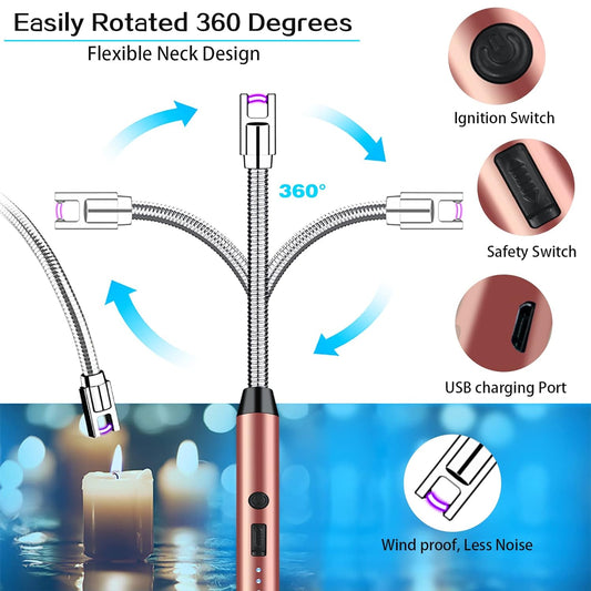 Rechargeable lighter, USB lighter, electronic stove lighter, kitchen igniter, and spark lighter