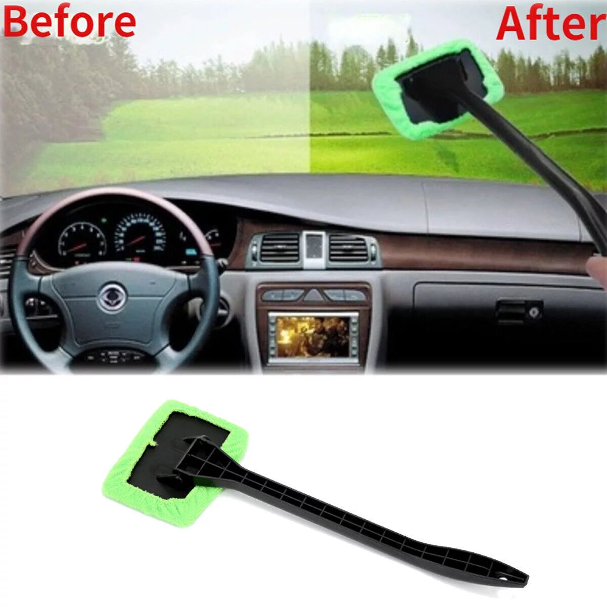 Microfiber Cloth Handle Washer and Windshield Wonder Cleaner for Cars