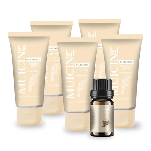 RICE EXTRACT LIGHT & BRIGHT FACIAL KIT - 6 STEPS - EVEN TONE ENHANCER