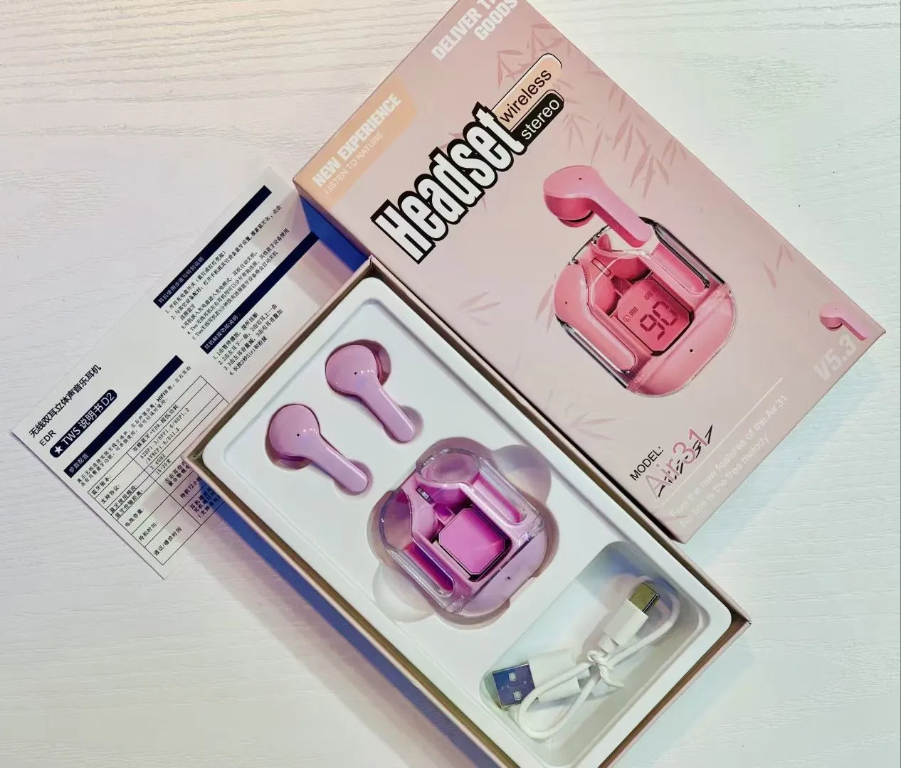 Air 31 Transparent/Crystal Color True Wireless Earbuds