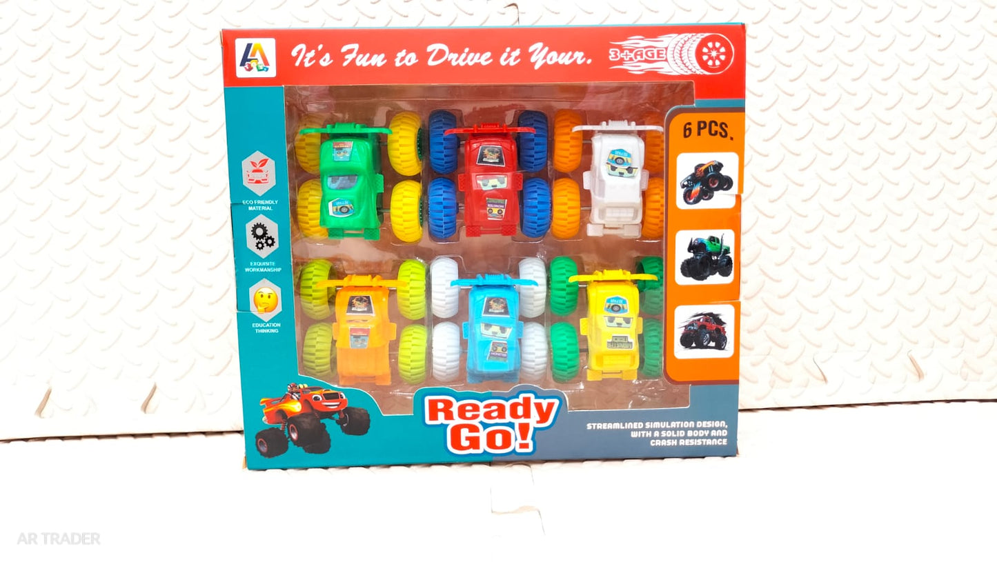 Six-piece set: Pull Back Large Car Set for Boys & Children's Toys