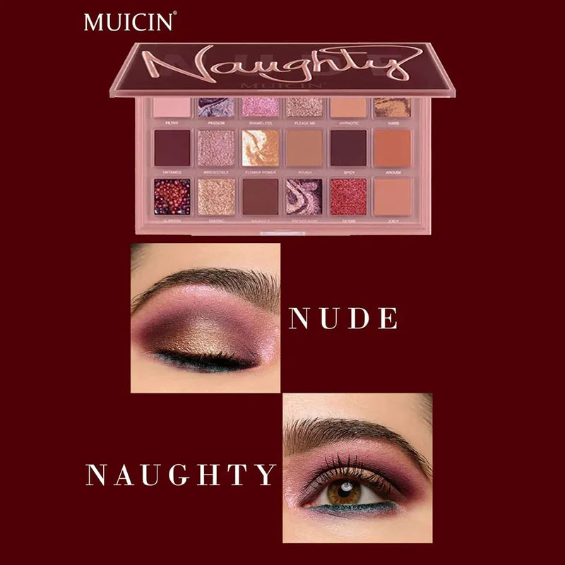 NUDE NAUGHTY EYESHADOW PALETTE - SUBTLE TO BOLD SPECTRUM