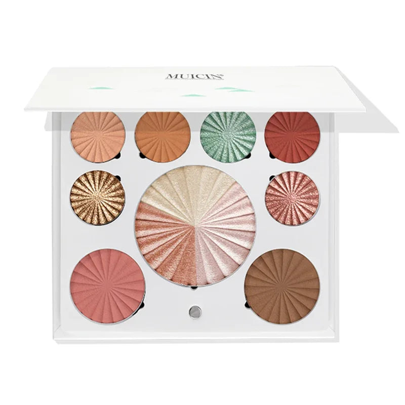 WHITE BLUSHER & EYESHADOW PALETTE - NEUTRAL ELEGANCE