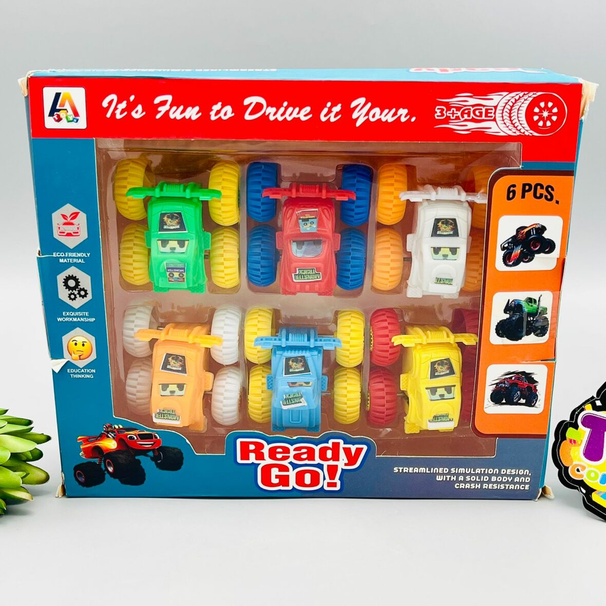 Six-piece set: Pull Back Large Car Set for Boys & Children's Toys