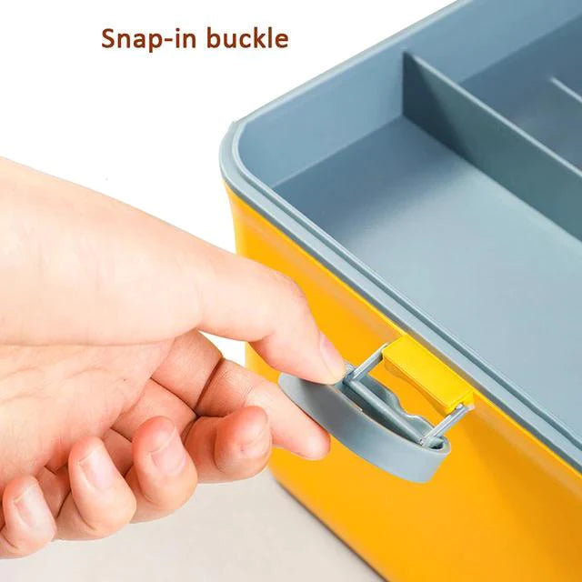 Double-layered portable handle medicine storage box