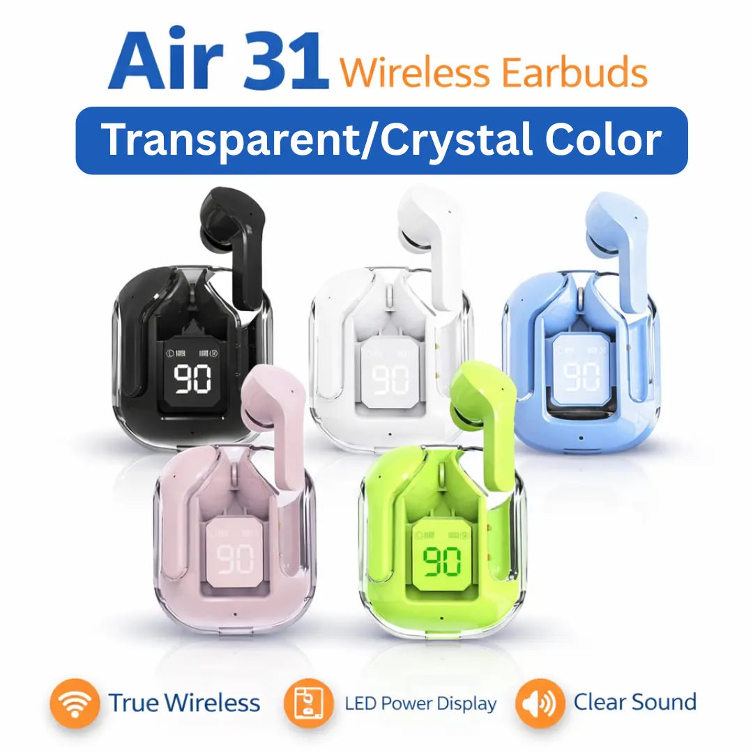 Air 31 Transparent/Crystal Color True Wireless Earbuds