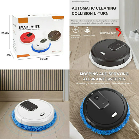 Wuzstar Robotic Vacuum Cleaner: Sweeping Robot Machine for Wet and Dry Smart Mopping, Automatic Sweeping Robot for Home Smart Cleaning with USB Charging