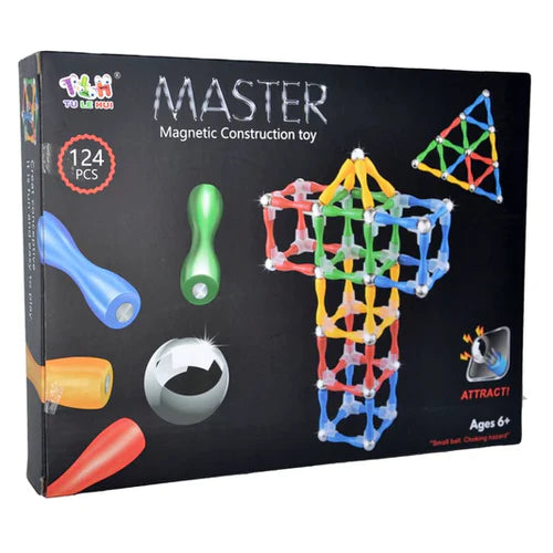 124 pieces of the Master Magnetic Construction Toy