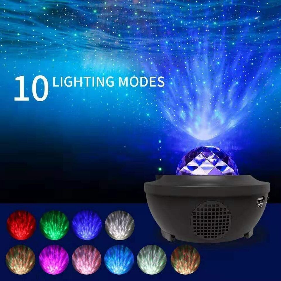 Bluetooth-compatible Music Playback for Starry Sky Ocean Light Remote Control Projection Lamp