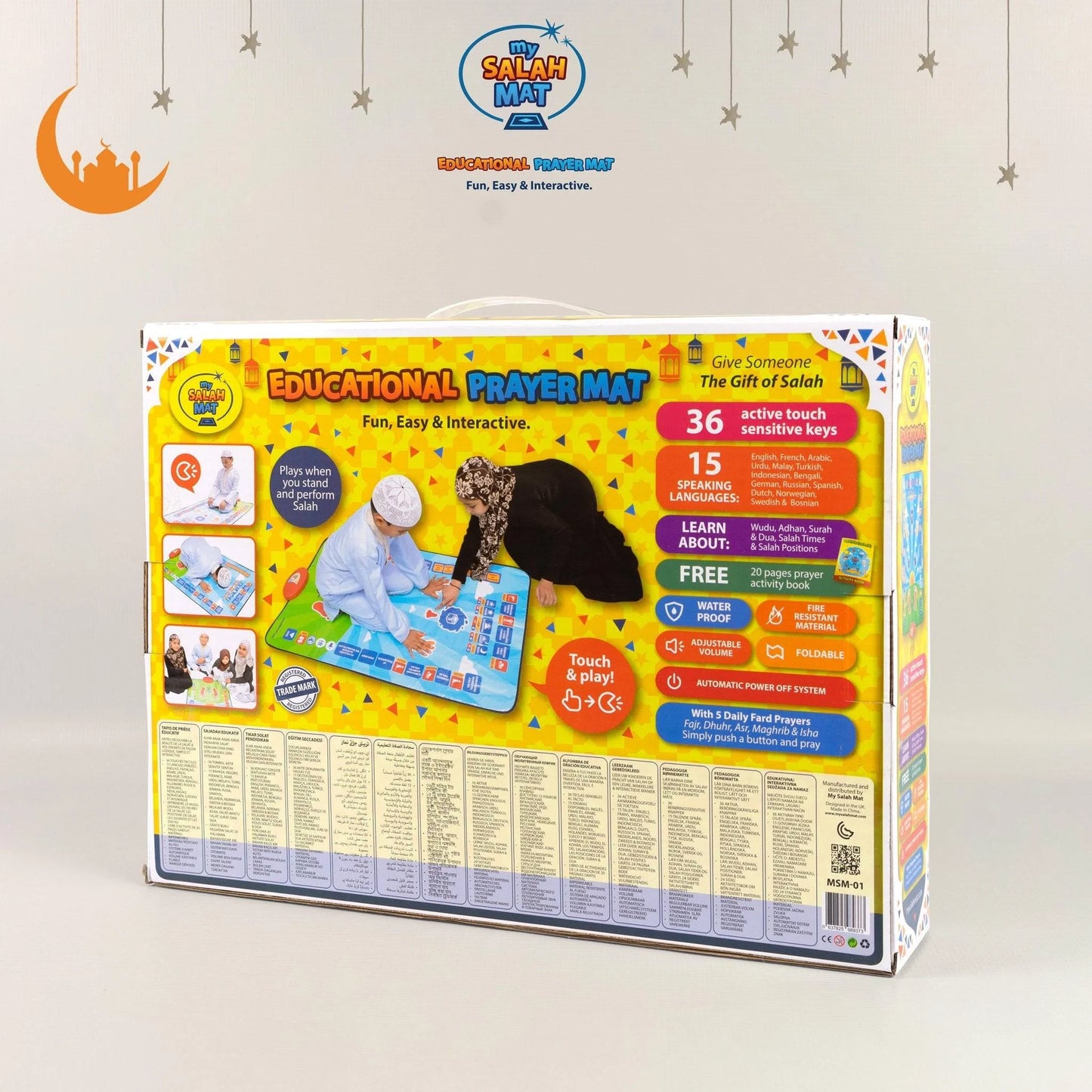 Interactive Educational Namaz Prayers Kids' Learning Mat - Prayer Mat for Learning