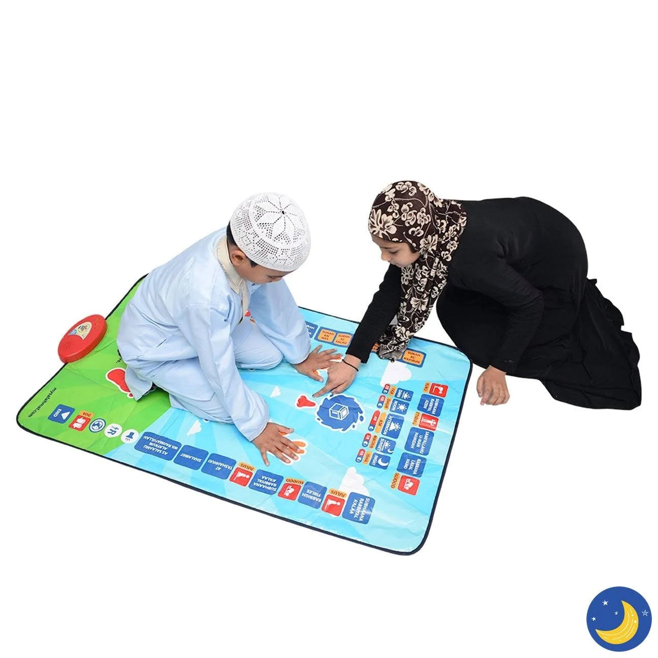 Interactive Educational Namaz Prayers Kids' Learning Mat - Prayer Mat for Learning