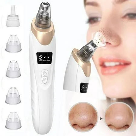 Blackhead Remover Vacuum Pore Cleaner with Camera - Amzgirl Beauty Device including 3 Suction Power Adjustments and 5 USB-rechargeable replacement probes,