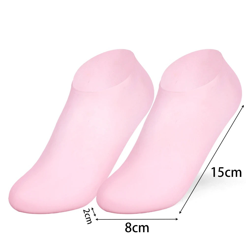 Buy 1 Pair Get 1 Pair Free Offer 4 Pcs Silicone Moisturizing Socks for Foot Care